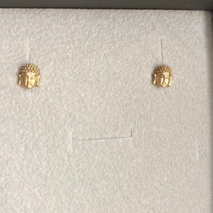 Buddha diamond earrings